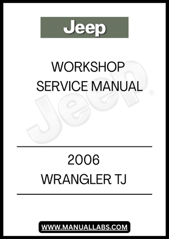 REV UP YOUR JEEP MAINTENANCE WITH THE 2006 JEEP WRANGLER TJ SHOP SERVICE WORKSHOP MANUAL. THIS COMPREHENSIVE GUIDE IS DESIGNED SPECIFICALLY FOR THE TJ MODEL, PROVIDING YOU WITH DETAILED INSTRUCTIONS AND DIAGRAMS TO TACKLE ANY REPAIR OR SERVICE TASK WITH CONFIDENCE.
