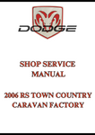 2006 RS TOWN COUNTRY CARAVAN FACTORY SHOP SERVICE MANUAL - PDF