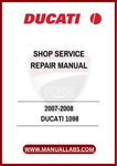 DON’T LET MINOR PROBLEMS TURN INTO MAJOR HEADACHES. INVEST IN THE 2007-2008 DUCATI 1098 SHOP SERVICE REPAIR MANUAL TODAY AND EMPOWER YOURSELF WITH THE KNOWLEDGE