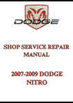 2007-2009 DODGE NITRO SHOP SERVICE REPAIR MANUAL - PDF