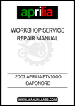 DON'T LET MINOR PROBLEMS TURN INTO MAJOR HEADACHES. INVEST IN THE 2007 APRILIA ETV1000 CAPONORD WORKSHOP SERVICE REPAIR MANUAL TODAY AND ENSURE YOUR BIKE REMAINS IN PEAK CONDITION. DOWNLOAD YOUR PDF FILE NOW AND TAKE THE FIRST STEP TOWARDS HASSLE-FREE MAINTENANCE AND REPAIR!