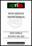 UNLOCK THE FULL POTENTIAL OF YOUR 2007 APRILIA SXV AND RXV 450-550 WITH OUR COMPREHENSIVE SHOP SERVICE REPAIR MANUAL. THIS PDF FILE IS METICULOUSLY CRAFTED TO PROVIDE YOU WITH DETAILED INSTRUCTIONS, DIAGRAMS, AND TROUBLESHOOTING TIPS, ENSURING THAT YOU CAN TACKLE ANY REPAIR OR MAINTENANCE TASK WITH CONFIDENCE.