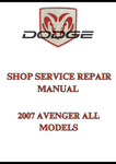 2007 AVENGER ALL MODELS SHOP SERVICE REPAIR MANUAL - PDF
