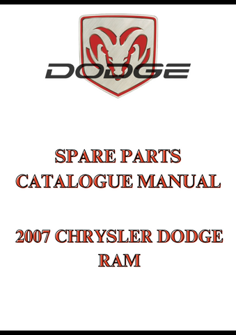 2007 CHRYSLER DODGE RAM SPARE PARTS CATALOGUE MANUAL - PDF