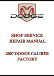 2007 DODGE CALIBER FACTORY SHOP SERVICE REPAIR MANUAL - PDF