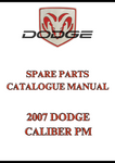 2007 DODGE CALIBER PM SPARE PARTS CATALOGUE MANUAL - PDF