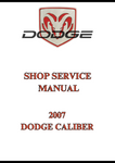 2007 DODGE CALIBER SHOP SERVICE MANUAL - PDF
