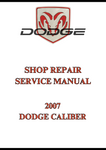 2007 DODGE CALIBER SHOP SERVICE REPAIR MANUAL - PDF