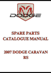 2007 DODGE CARAVAN RS SPARE PARTS CATALOGUE MANUAL - PDF