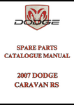 2007 DODGE CARAVAN RS SPARE PARTS CATALOGUE MANUAL - PDF