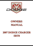 2007 DODGE CHARGER SRT8 OWNERS MANUAL - PDF