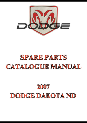 2007 DODGE DAKOTA ND SPARE PARTS CATALOGUE MANUAL - PDF