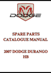 2007 DODGE DURANGO HB SPARE PARTS CATALOGUE MANUAL - PDF