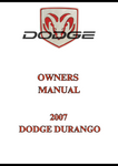 2007 DODGE DURANGO OWNERS MANUAL - PDF