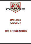 2007 DODGE NITRO OWNERS MANUAL - PDF