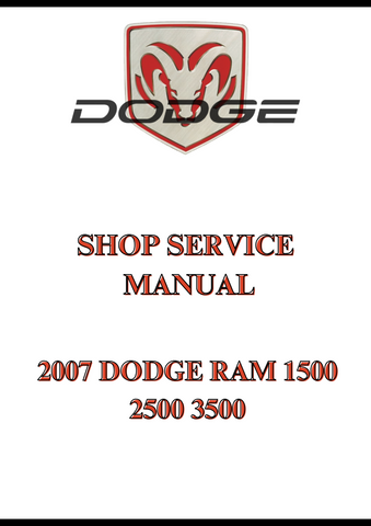 2007 DODGE RAM 1500 2500 3500 SHOP SERVICE MANUAL - PDF