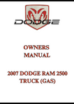 2007 DODGE RAM 2500 TRUCK (GAS) OWNERS MANUAL - PDF