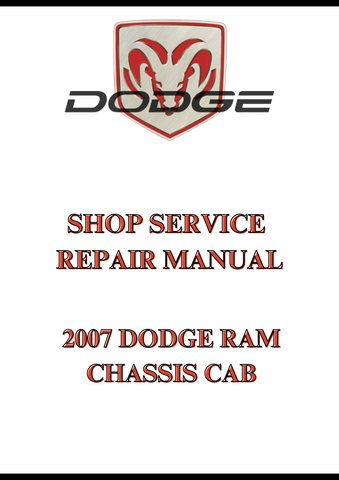 2007 DODGE RAM CHASSIS CAB SHOP SERVICE REPAIR MANUAL - PDF
