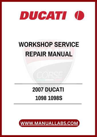 DON'T LET A MINOR ISSUE TURN INTO A MAJOR SETBACK. EQUIP YOURSELF WITH THE ULTIMATE RESOURCE FOR YOUR DUCATI 1098 OR 1098S AND EXPERIENCE THE SATISFACTION OF MAINTAINING