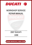DON'T LET MINOR PROBLEMS TURN INTO MAJOR HEADACHES. EQUIP YOURSELF WITH THE 2007 DUCATI 1098 WORKSHOP SERVICE REPAIR MANUAL TODAY AND EXPERIENCE THE SATISFACTION