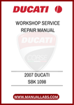 DON'T LET MINOR ISSUES TURN INTO MAJOR PROBLEMS. INVEST IN THE 2007 DUCATI SBK 1098 WORKSHOP SERVICE REPAIR MANUAL TODAY AND ENSURE YOUR BIKE RUNS SMOOTHLY FOR YEARS TO 