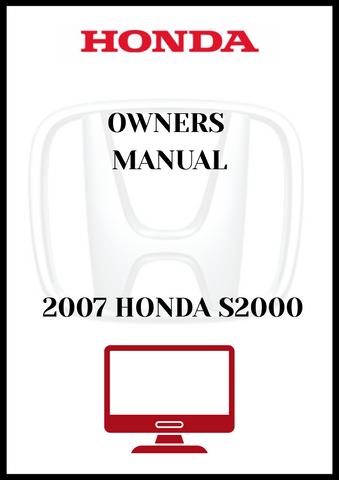 2007 HONDA S2000 OWNERS MANUAL - PDF