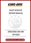 DON'T LET MECHANICAL ISSUES SLOW YOU DOWN. INVEST IN THE 2008-2009 CAN-AM SPYDER SHOP SERVICE REPAIR MANUAL TODAY AND GAIN THE KNOWLEDGE TO HANDLE ANY CHALLENGE THAT COMES.