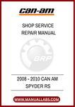 DON'T LET MECHANICAL ISSUES HOLD YOU BACK FROM ENJOYING YOUR RIDE. INVEST IN THE 2008-2010 CAN-AM SPYDER RS SHOP SERVICE REPAIR MANUAL TODAY AND EMPOWER YOURSELF WITH.