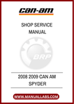 DON'T LET MECHANICAL ISSUES HOLD YOU BACK FROM ENJOYING THE OPEN ROAD. INVEST IN THE 2008-2009 CAN-AM SPYDER SHOP SERVICE MANUAL TODAY AND TAKE CONTROL OF YOUR VEHICLE'S UPKEEP.