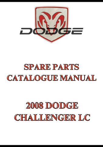 2008 DODGE CHALLENGER LC SPARE PARTS CATALOGUE MANUAL - PDF