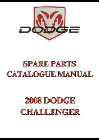 2008 DODGE CHALLENGER SPARE PARTS CATALOGUE MANUAL - PDF