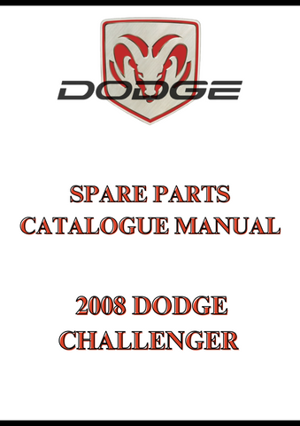 2008 DODGE CHALLENGER SPARE PARTS CATALOGUE MANUAL - PDF