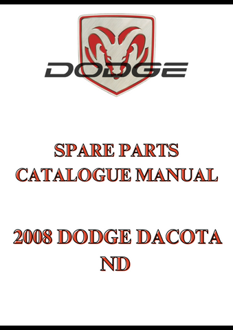 2008 DODGE DACOTA ND SPARE PARTS CATALOGUE MANUAL - PDF