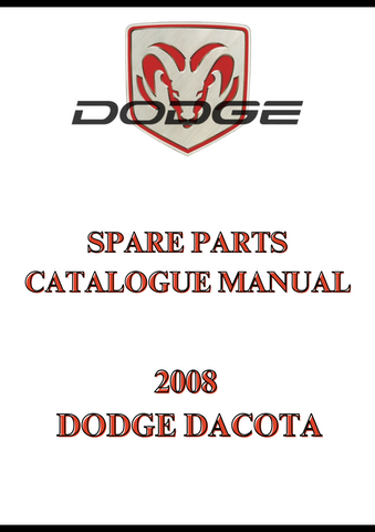 2008 DODGE DACOTA SPARE PARTS CATALOGUE MANUAL - PDF