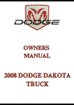 2008 DODGE DAKOTA TRUCK OWNERS MANUAL - PDF