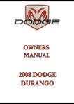 2008 DODGE DURANGO OWNERS MANUAL - PDF