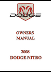 2008 DODGE NITRO OWNERS MANUAL - PDF