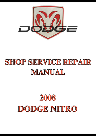 2008 DODGE NITRO SHOP SERVICE REPAIR MANUAL - PDF