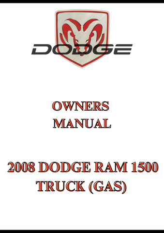 2008 DODGE RAM 1500 TRUCK (GAS) OWNERS MANUAL - PDF