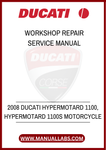 DON’T LET MINOR ISSUES TURN INTO MAJOR PROBLEMS. INVEST IN THE 2008 DUCATI HYPERMOTARD 1100 WORKSHOP REPAIR SERVICE MANUAL TODAY AND TAKE CONTROL OF YOUR MOTORCYCLE’S