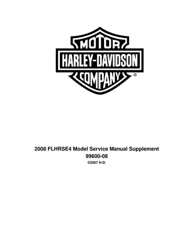 Unlock the full potential of your 2008 Harley-Davidson FLHRSE4 with the comprehensive Supplement Service Manual (99600-08) in PDF format. This essential guide provides detailed maintenance procedures, troubleshooting tips, and specifications tailored specifically for your model, ensuring you keep your bike in peak condition. With easy navigation and clear illustrations, this manual is perfect for both seasoned mechanics and DIY enthusiasts, empowering you to tackle repairs and upgrades with confidence. Don'