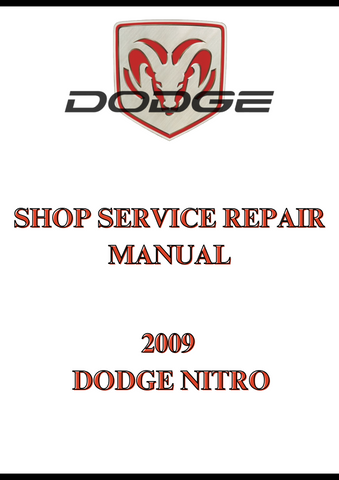 2009 DODGE NITRO SHOP SERVICE REPAIR MANUAL - PDF