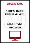 2009 HONDA RIDGELINE SHOP SERVICE REPAIR MANUAL - PDF 