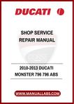 DON'T LET MECHANICAL ISSUES HOLD YOU BACK. INVEST IN THE 2010-2013 DUCATI MONSTER 796 SHOP SERVICE REPAIR MANUAL TODAY AND ENSURE YOUR BIKE REMAINS IN PEAK CONDITION