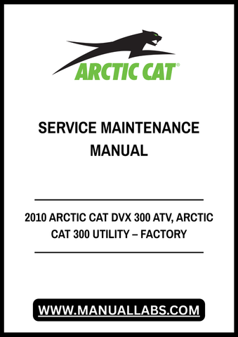 Discover the ultimate resource for maintaining your 2010 Arctic Cat DVX 300 ATV with our comprehensive Factory Service Maintenance Manual. This PDF file is designed specifically for the Arctic Cat 300 Utility, providing you with detailed instructions and insights to keep your ATV running smoothly and efficiently.