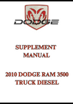 2010 DODGE RAM 3500 TRUCK DIESEL SUPPLEMENT MANUAL - PDF