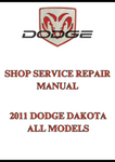 2011 DODGE DAKOTA ALL MODELS SHOP SERVICE REPAIR MANUAL - PDF