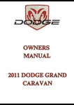 2011 DODGE GRAND CARAVAN OWNERS MANUAL - PDF