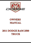 2011 DODGE RAM 2500 TRUCK OWNERS MANUAL - PDF