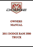 2011 DODGE RAM 3500 TRUCK OWNERS MANUAL - PDF